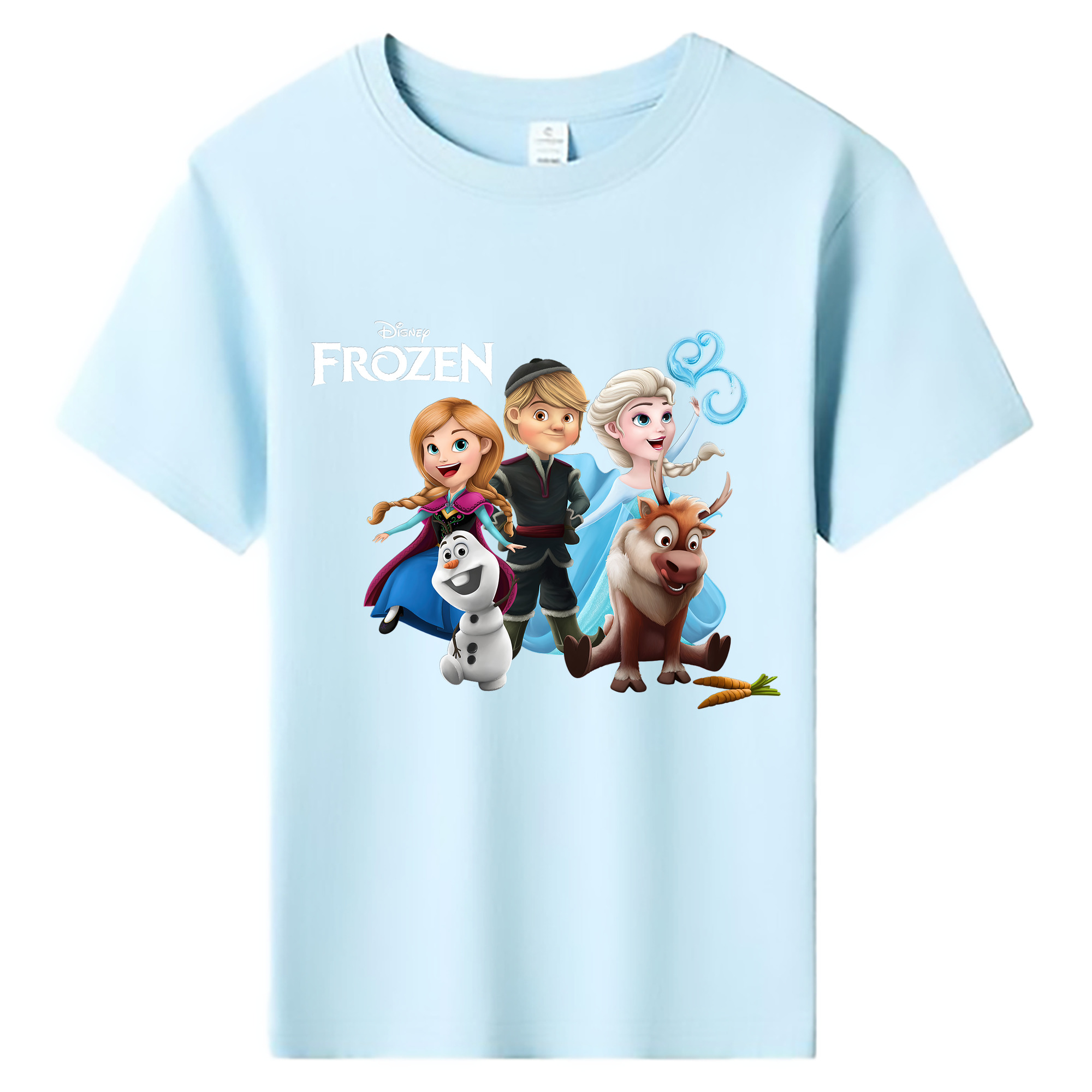 （画像用） アナと雪の女王 アンナ エルサ Frozen Anna Elsa 綿100％キッズTシャツ（フロントプリント）